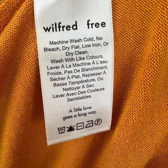 WILFRED Free Orange S Top Rayon Turtleneck Long Sleeves Pullover Regular Fit - Picture 8 of 9